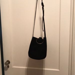 Suede leather trendy hip bag